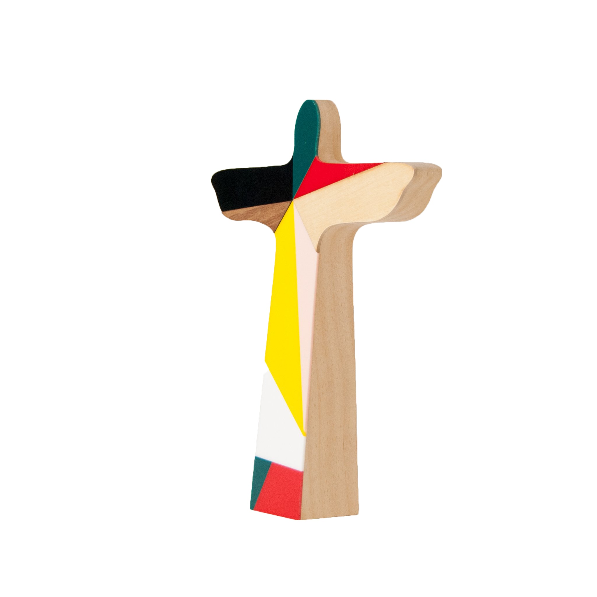 Sculpture Wood Rio Christ the Redeemer Geo Color Patricia Maranhão