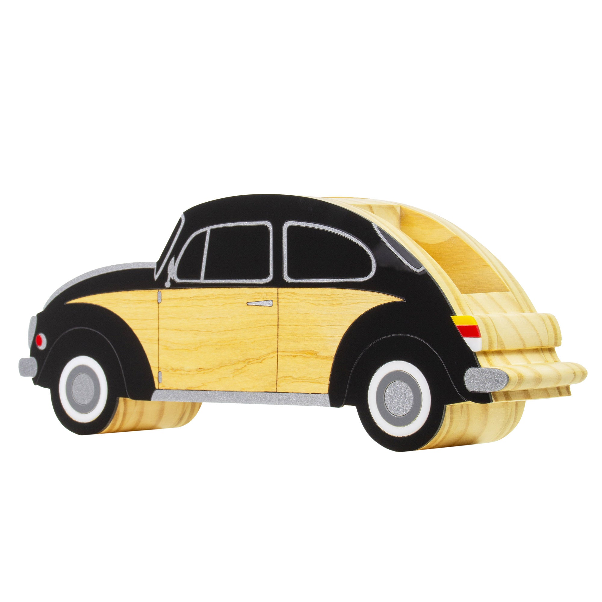 Porta Objeto Fusca Preto em Madeira