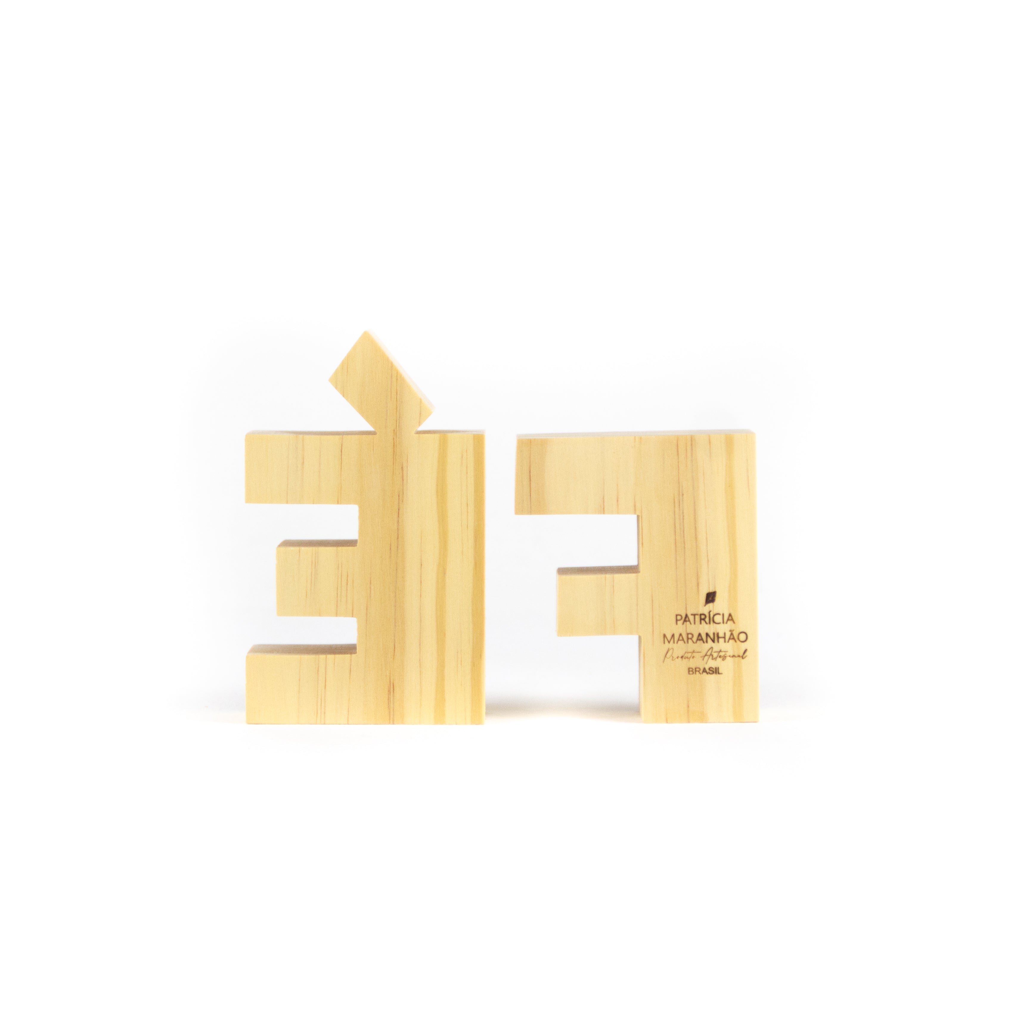 Wooden Sculpture Word Faith Mini Color Patricia Maranhão