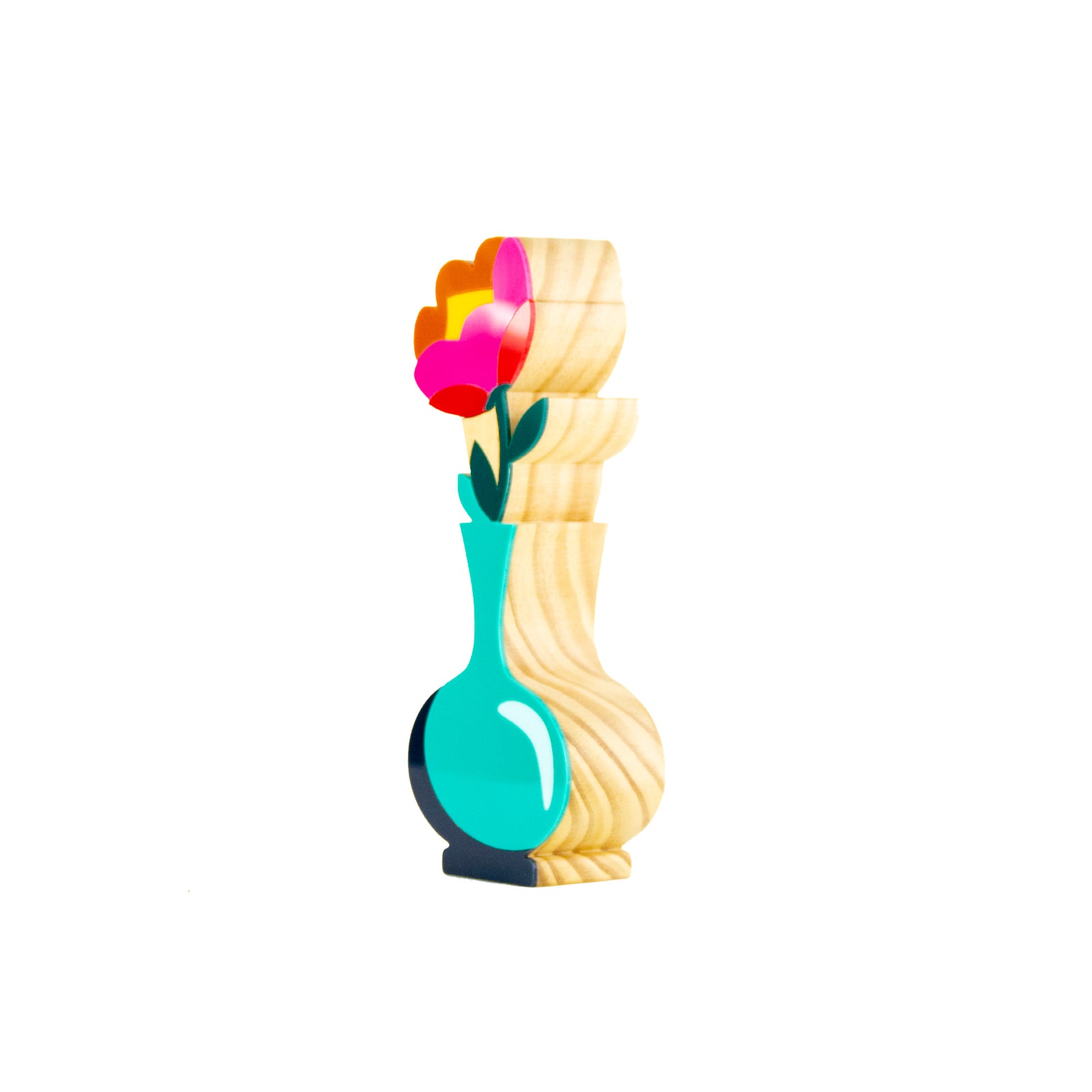 Wooden Sculpture Vase Salve Patricia Maranhão