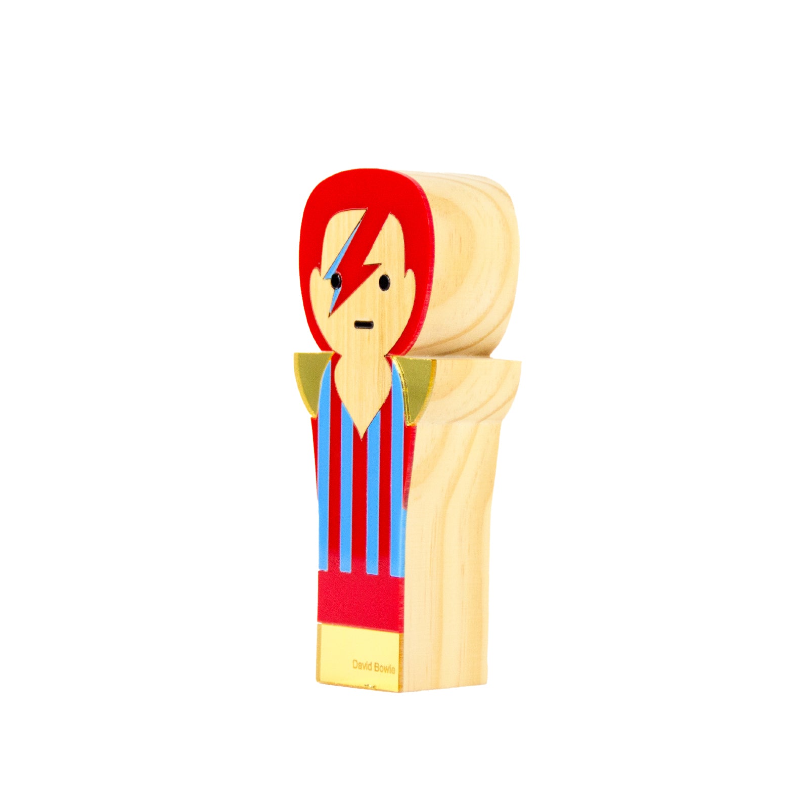 Kokeshi Wood Sculpture David Bowie