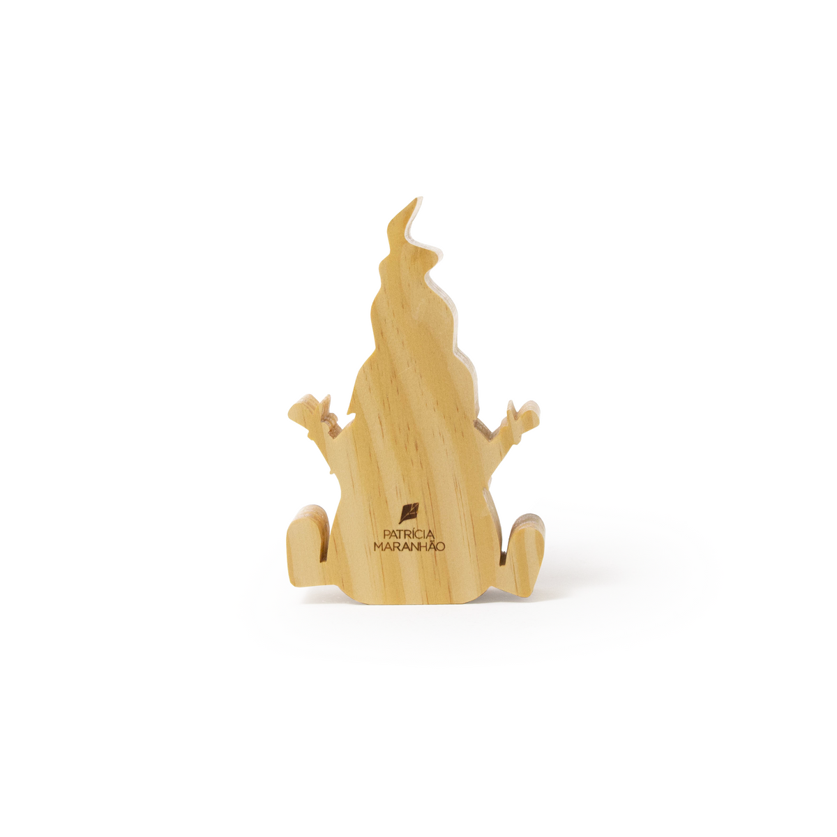 Wooden Sculpture Christmas Gnome Lenoi Patricia Maranhão