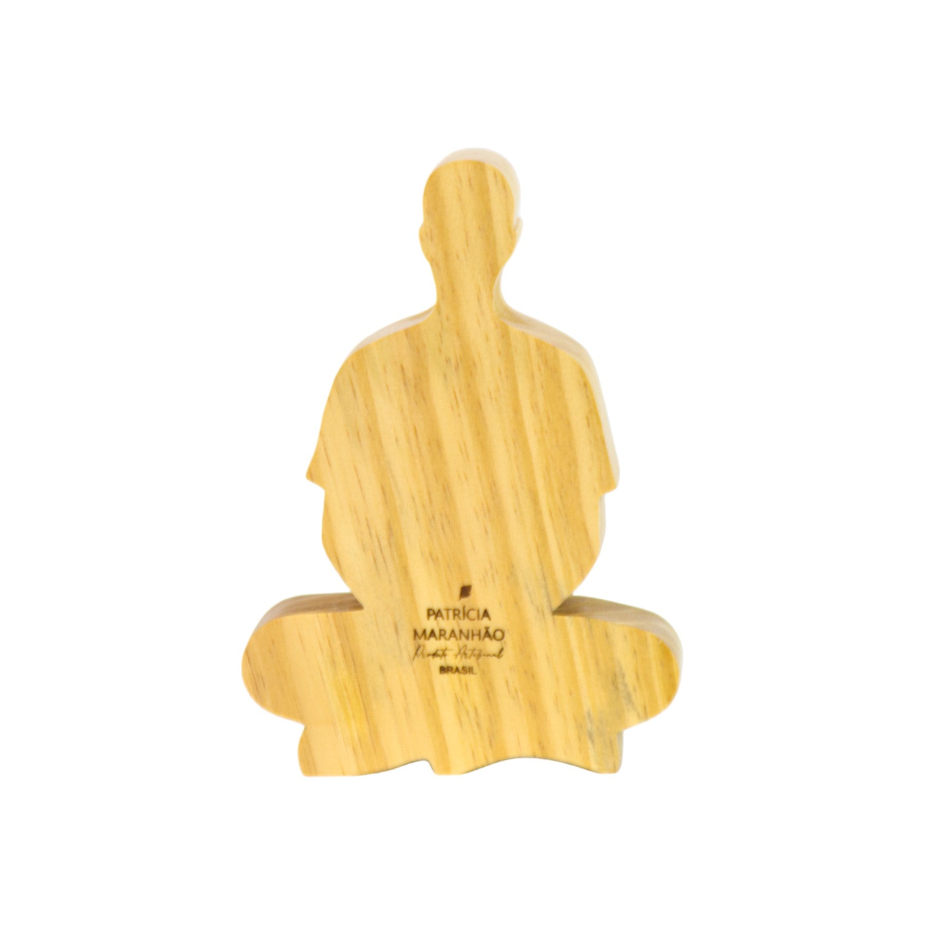 Wooden Sculpture Meditating Dentist Patricia Maranhão