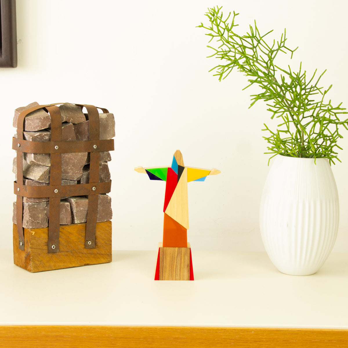 Christ the Redeemer Rio Cubist Fun M Wooden Sculpture (M)