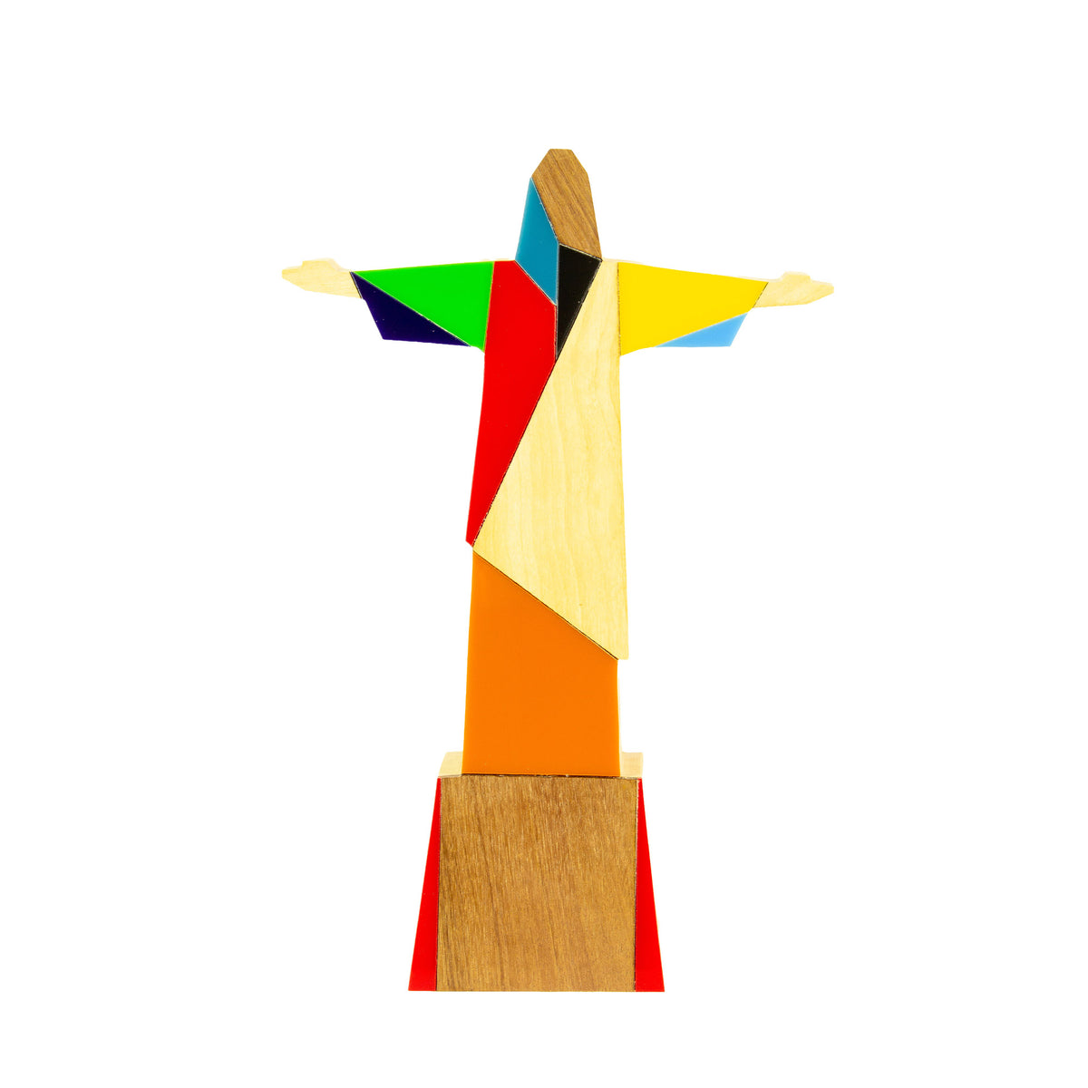 Christ the Redeemer Rio Cubist Fun M Wooden Sculpture (M)