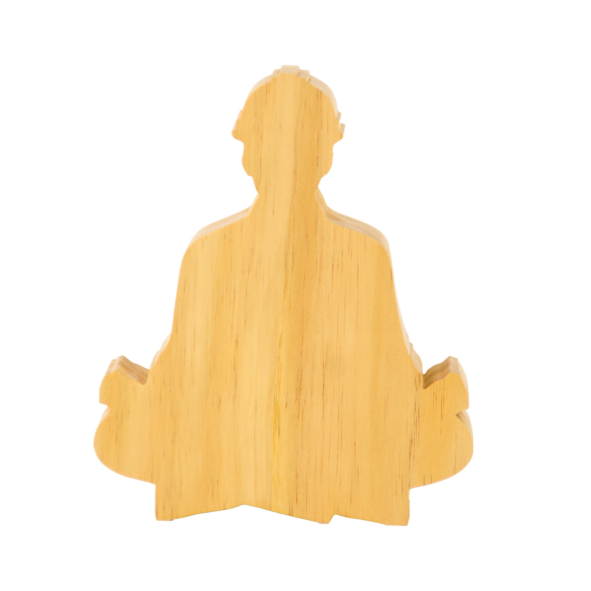 Wooden Sculpture Meditating Engineer Patricia Maranhão