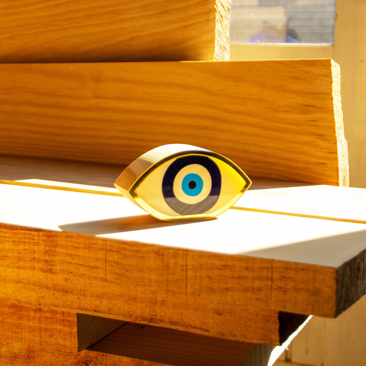 Evil Eye Wood Sculpture Mini