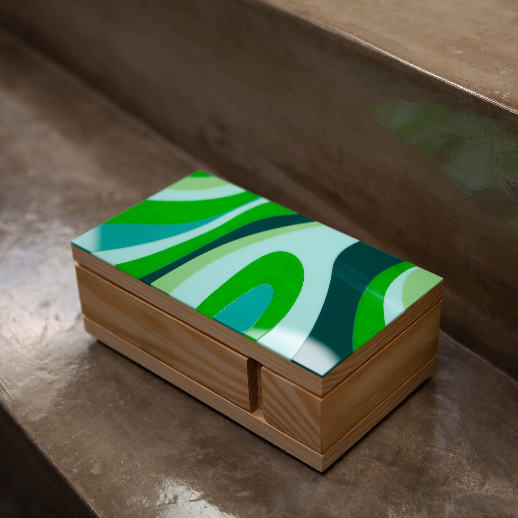 Porta Joias Bauhaus Ondas Verde M Patricia Maranhão