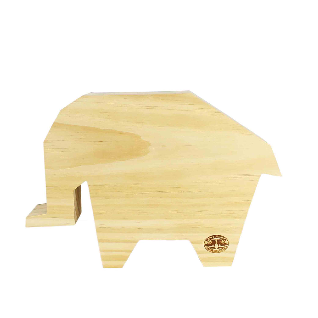 Geo Elephant Color Wooden Sculpture Patrícia Maranhão