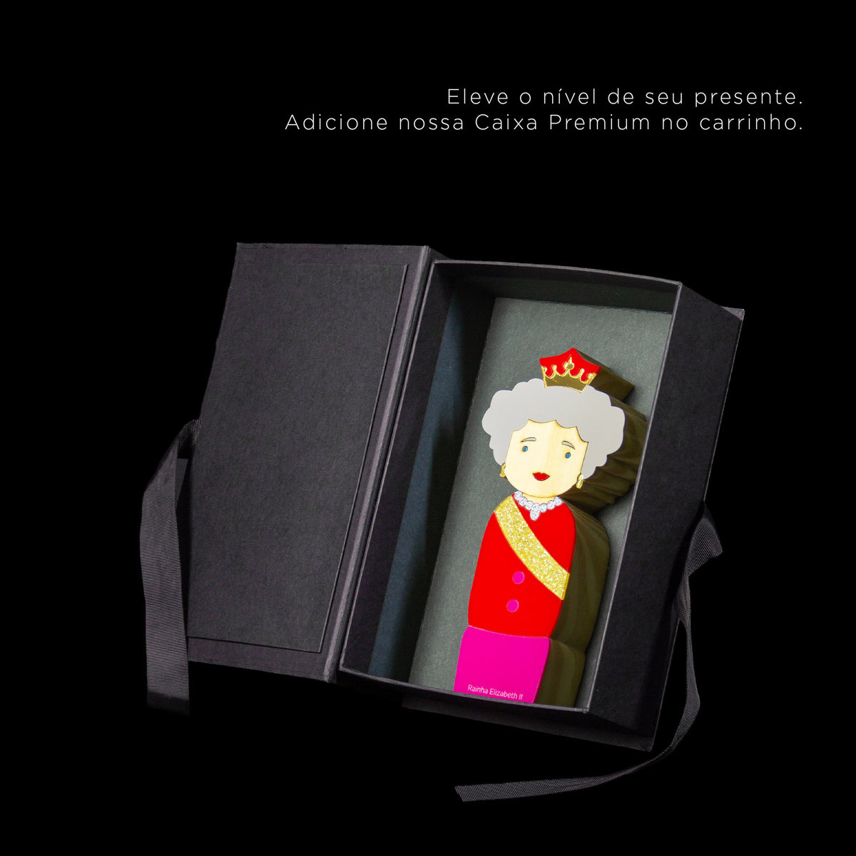 Queen Elizabeth II Wood Sculpture