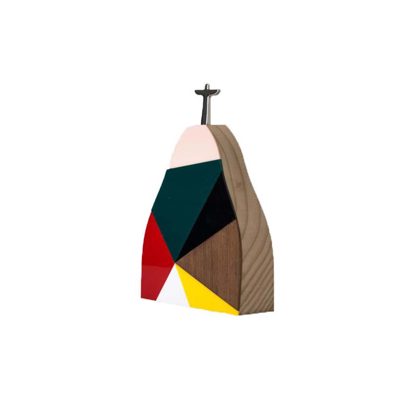 Wooden Sculpture Corcovado Geo Color M Patricia Maranhão
