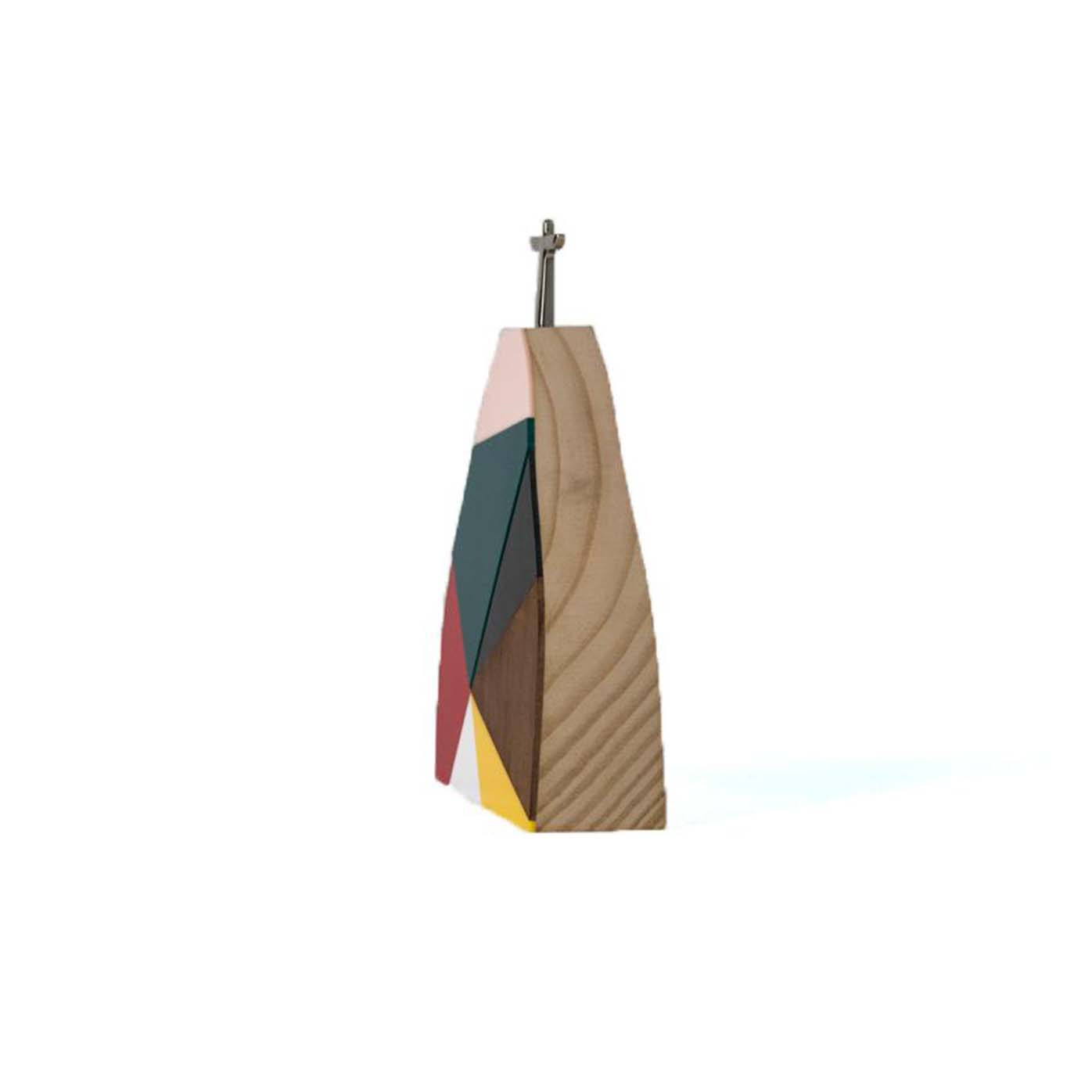 Wooden Sculpture Corcovado Geo Color M Patricia Maranhão