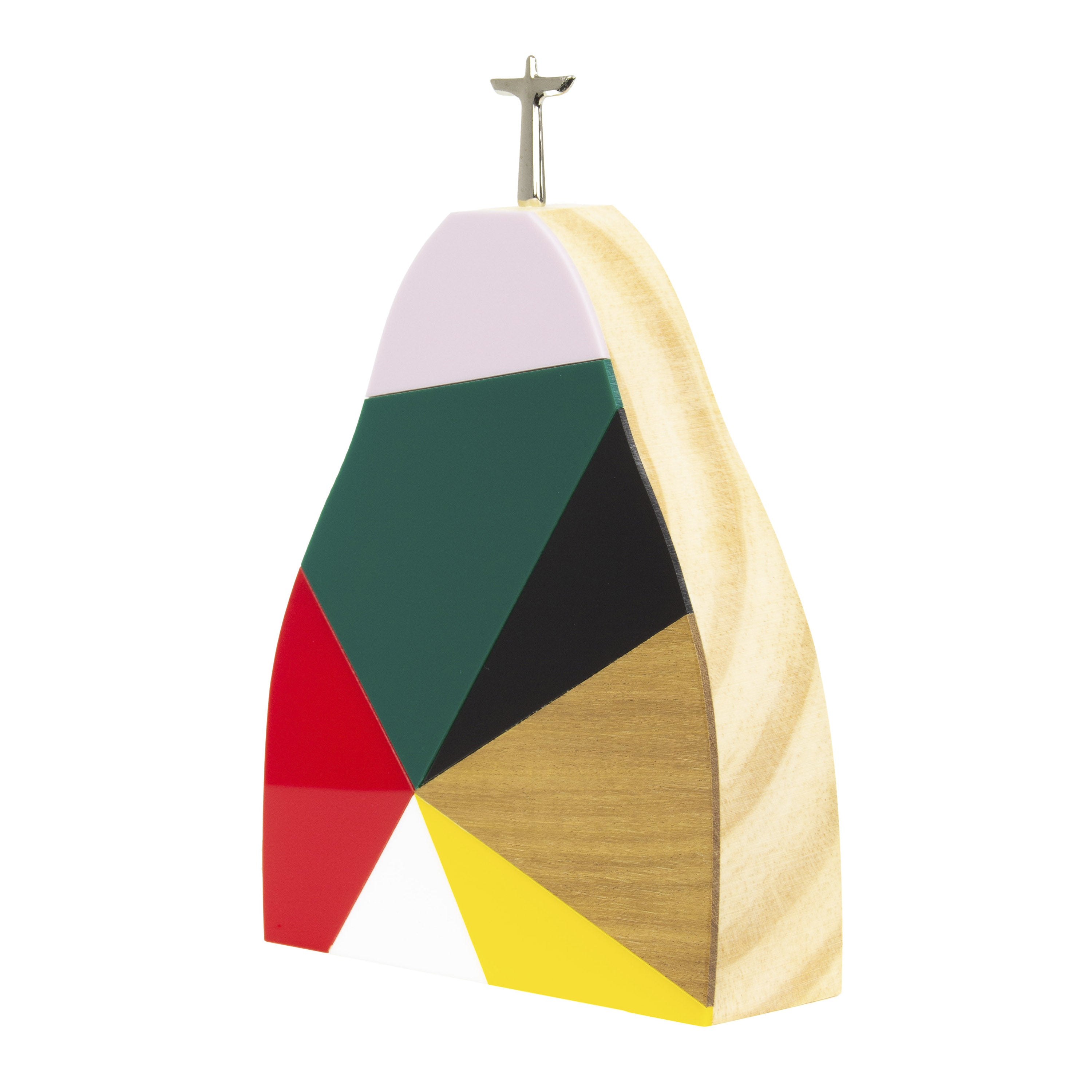 Wooden Sculpture Corcovado Geo Color M Patricia Maranhão