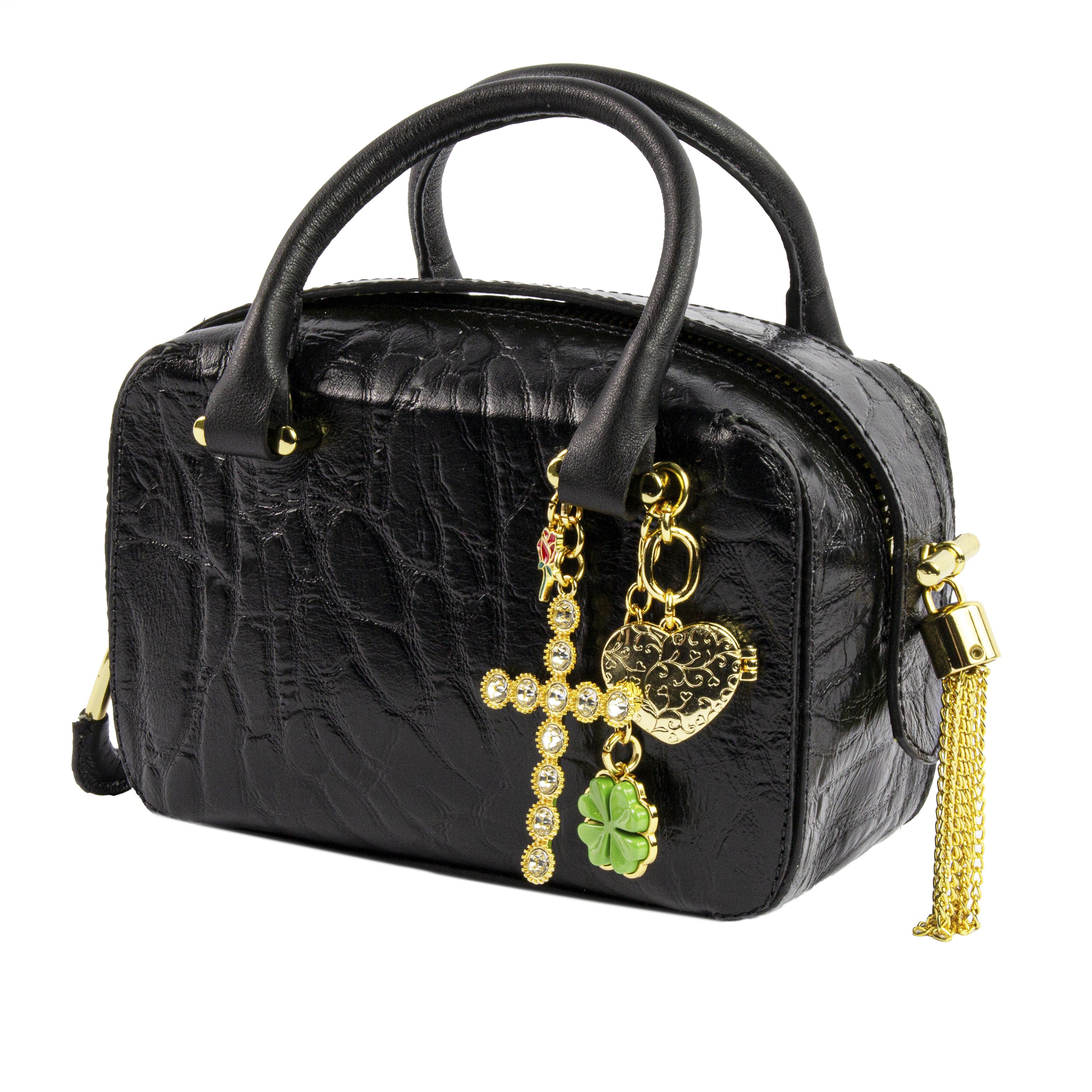 Gisele Tunisia Black and Yellow Mini 100% Leather