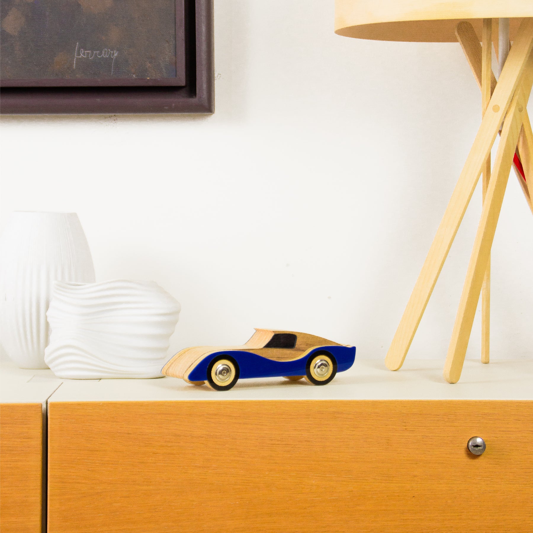 Wooden Sculpture Maverick Car Patricia Maranhão