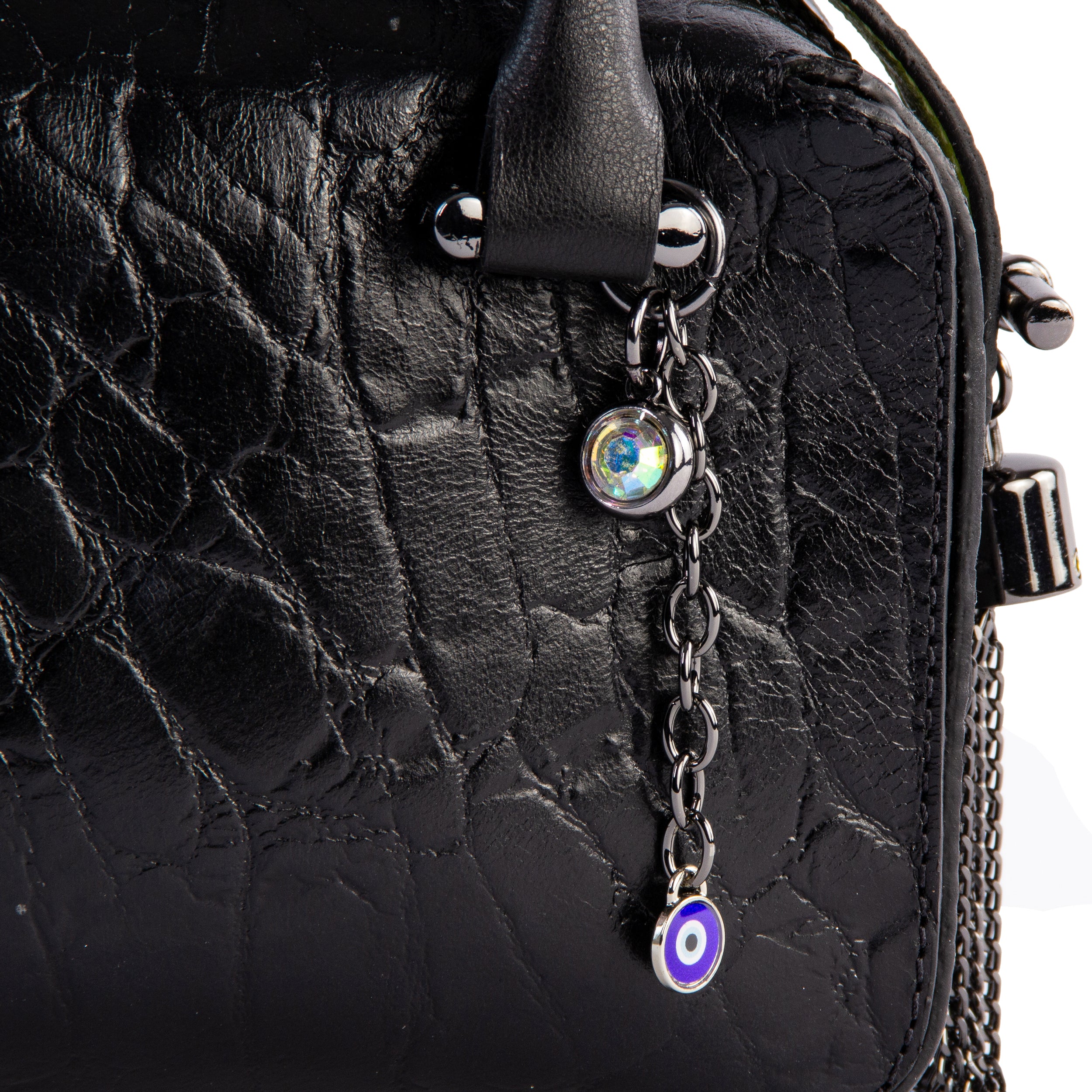 Gisele Tunisia Black Leather Clutch Bag