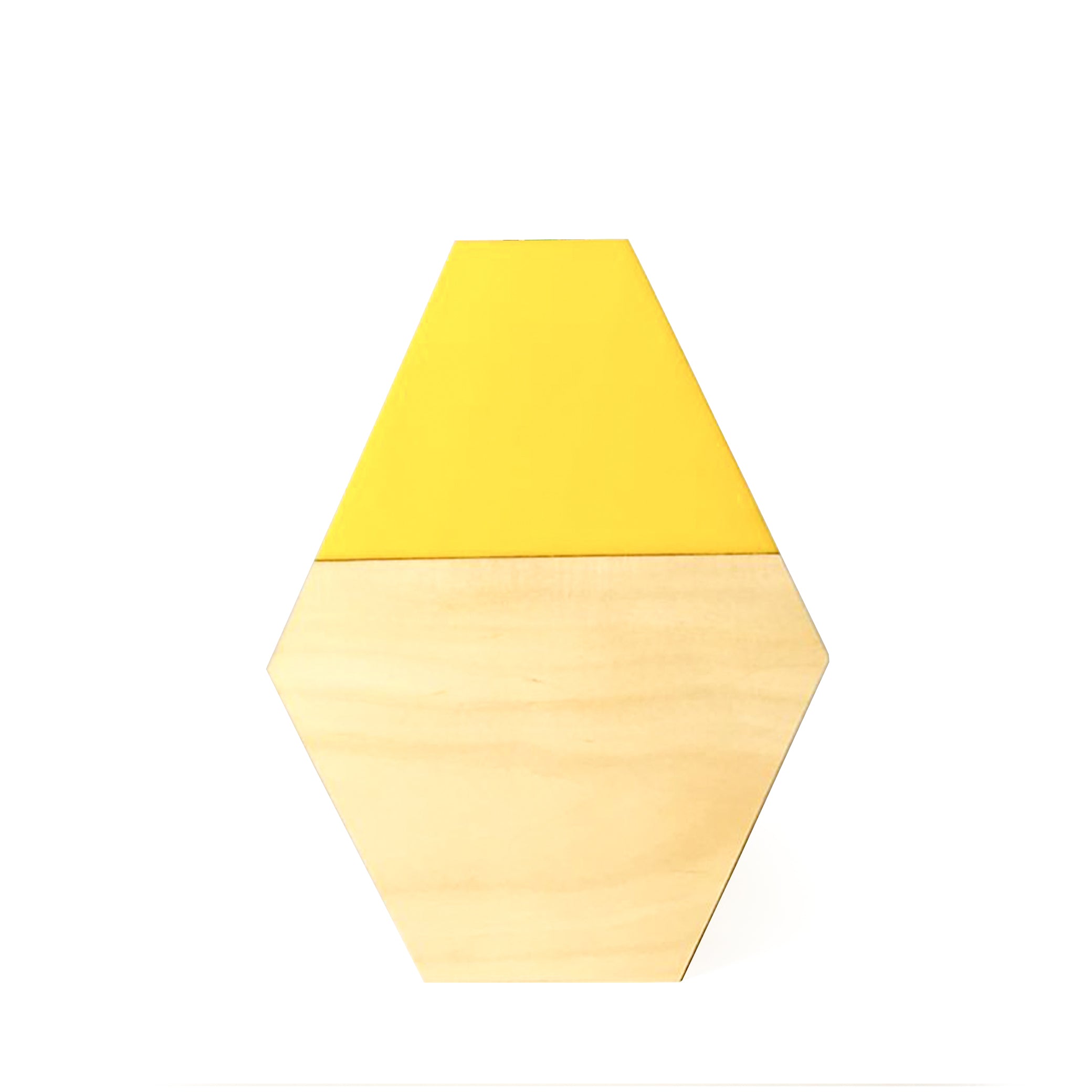 Escultura de Madeira Vaso Bauhaus Brith Amarelo Patricia Maranhão
