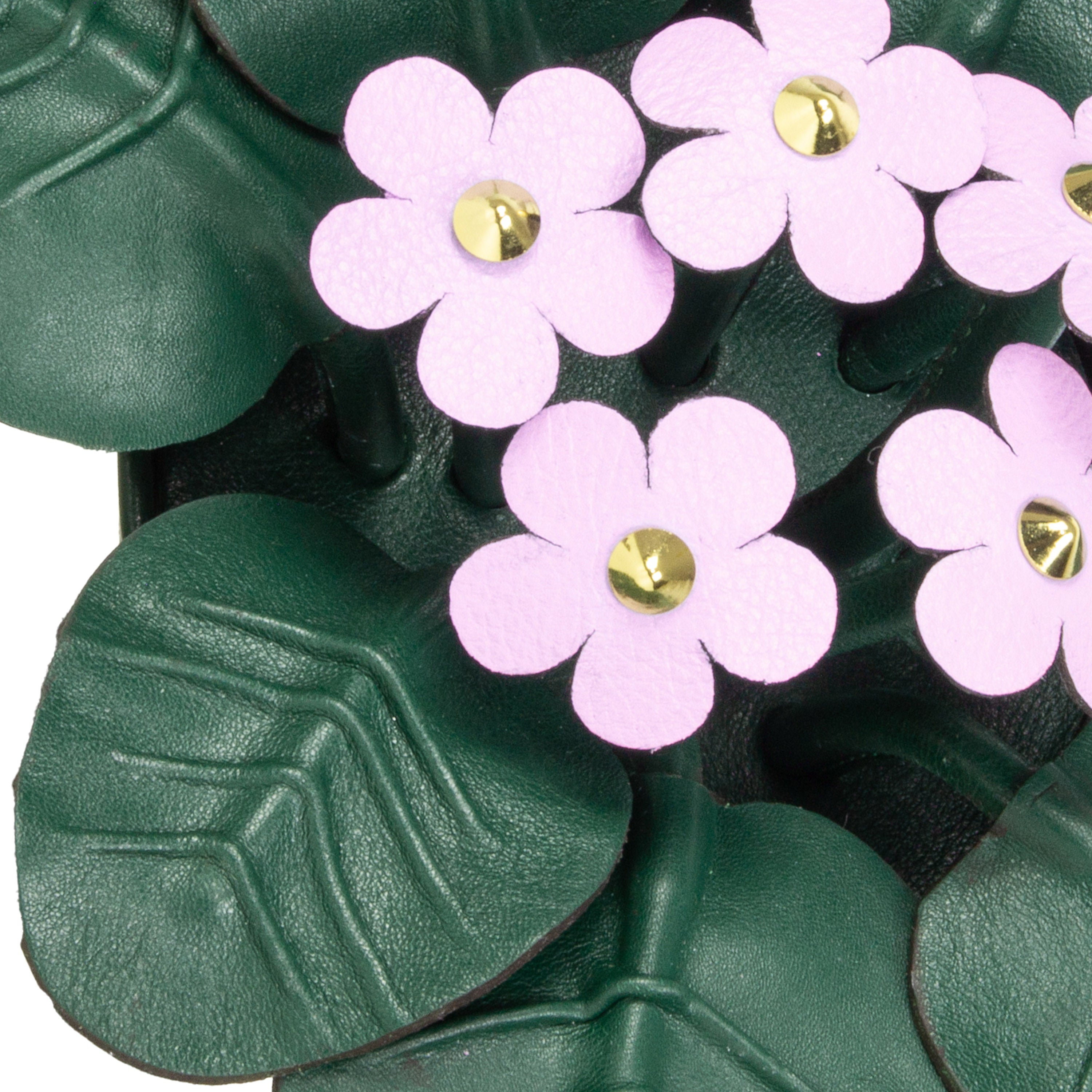 Vaso de Planta Violeta em Couro Patrícia Maranhão